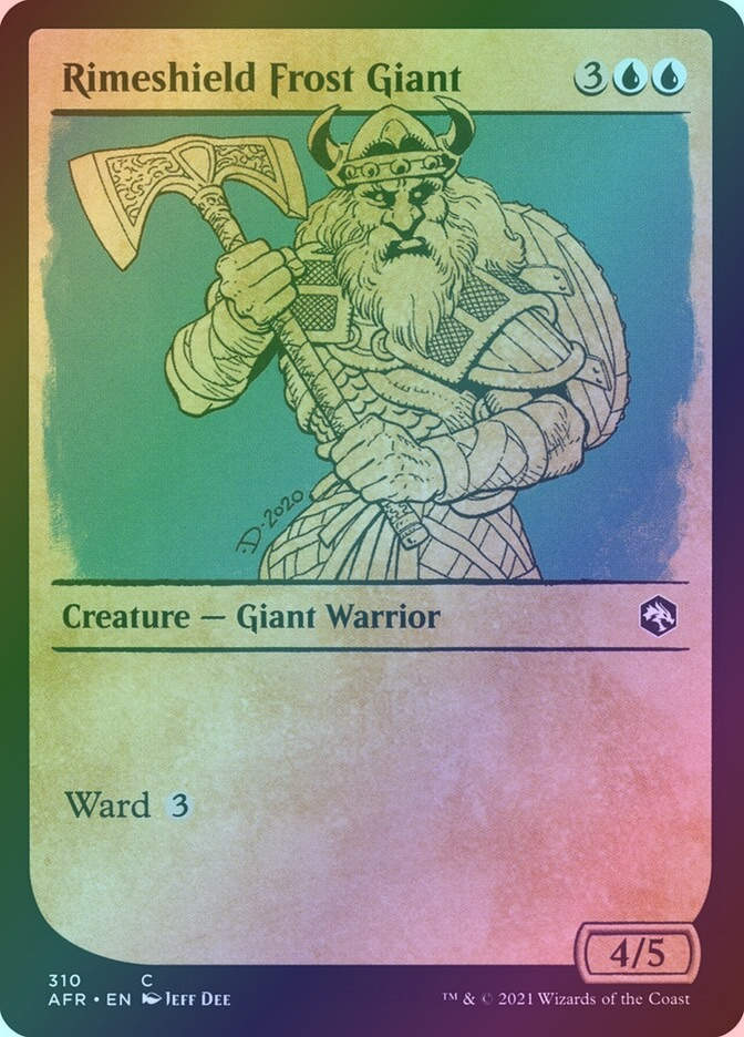 Rimeshield Frost Giant (AFR) (310) / Showcase / Foil