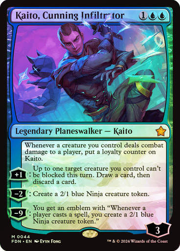 Kaito, Cunning Infiltrator (FDN) (44) / Foil
