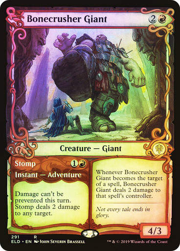 Bonecrusher Giant // Stomp (ELD) (291) / Showcase / Foil