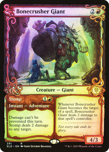 Bonecrusher Giant // Stomp (ELD) (291) / Showcase / Foil