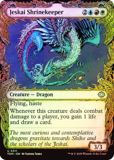 Jeskai Shrinekeeper (TDM) (311) / Foil / Showcase