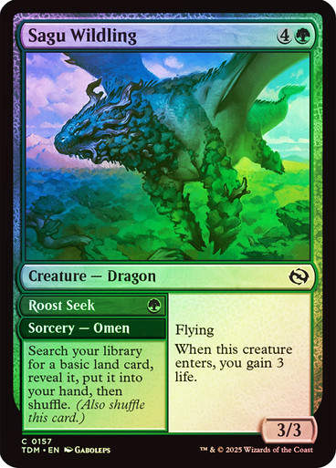 Sagu Wildling // Roost Seek (TDM) (157) / Foil