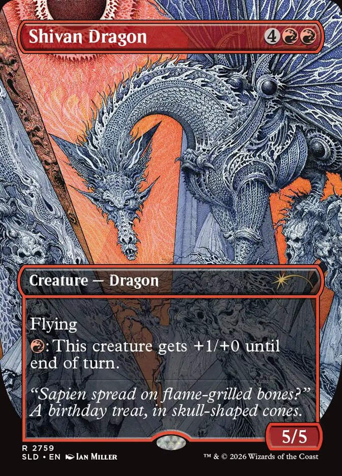 Shivan Dragon (SLD) (2759) / Borderless