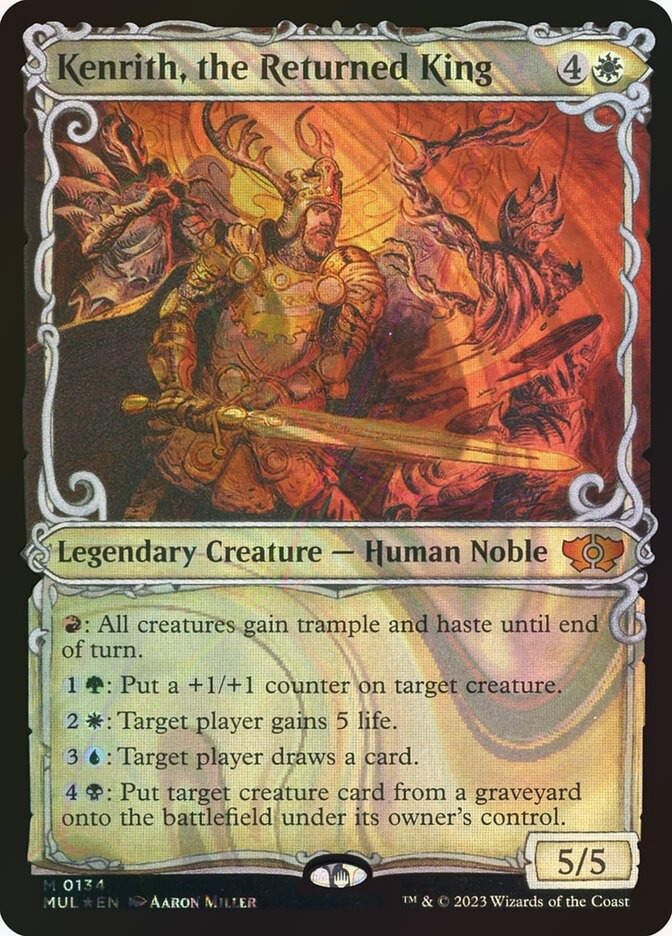 Kenrith, the Returned King (MUL) (134) / Showcase / Halo Foil