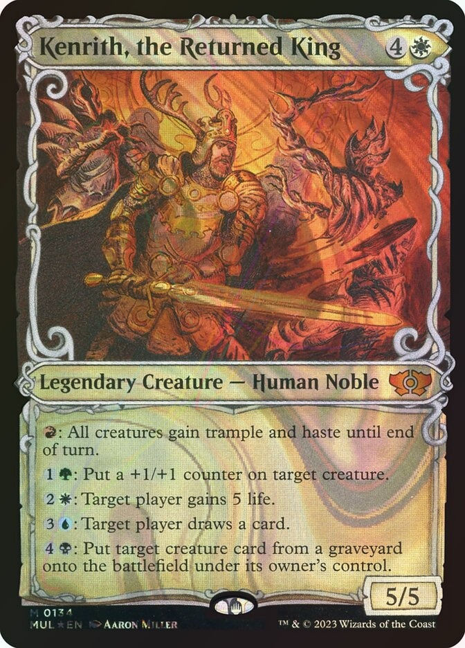 Kenrith, the Returned King (MUL) (134) / Showcase / Halo Foil
