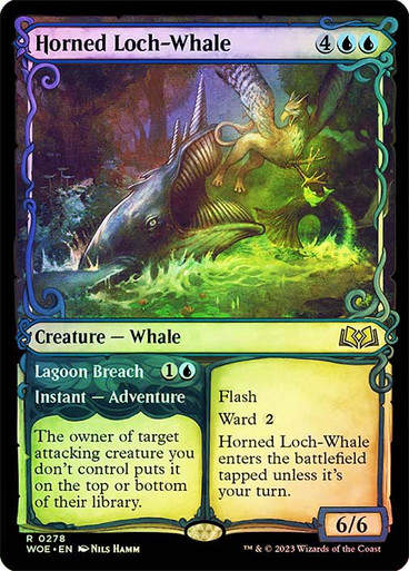 Horned Loch-Whale // Lagoon Breach (woe) / Showcase Foil