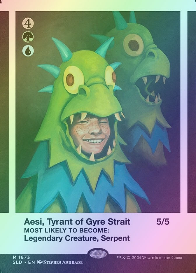 Aesi, Tyrant of Gyre Strait (SLD) (1873) / Borderless / Foil — cara 1 de 2