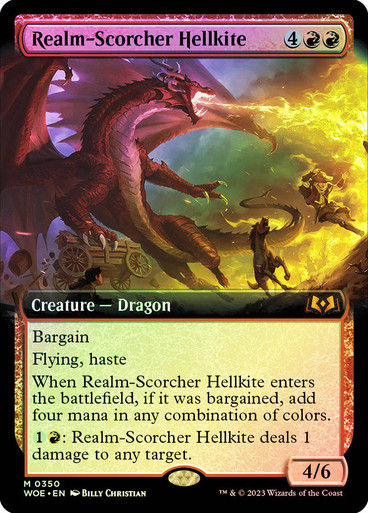 Realm-Scorcher Hellkite (woe) / Extended Art Foil