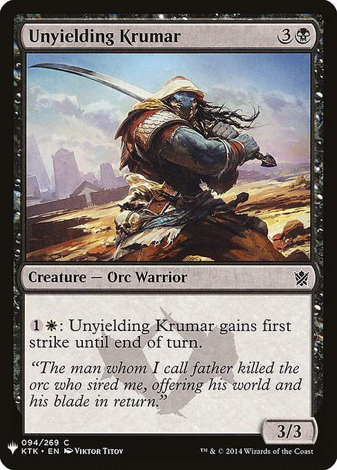 Unyielding Krumar (PLST) (KTK-94)