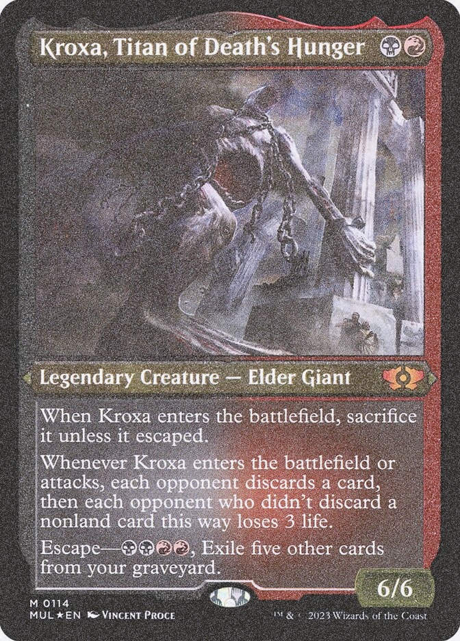 Kroxa, Titan of Death's Hunger (MUL) (114) / Foil Etched