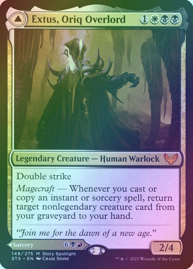 Extus, Oriq Overlord // Awaken the Blood Avatar (STX) (149) / Foil — cara 1 de 2