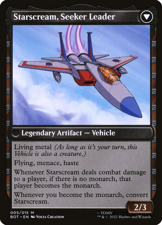 Starscream, Power Hungry // Starscream, Seeker Leader (BOT) (5) — cara 2 de 2