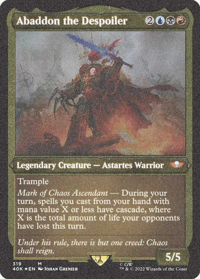 Display Token Abaddon the Despoiler (40K) (319) / Foil Etched