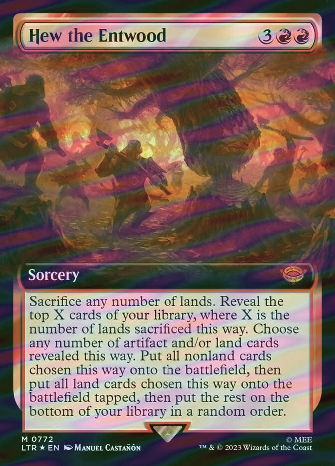 Hew the Entwood (LTR) (772) / Extended Art / Surge Foil