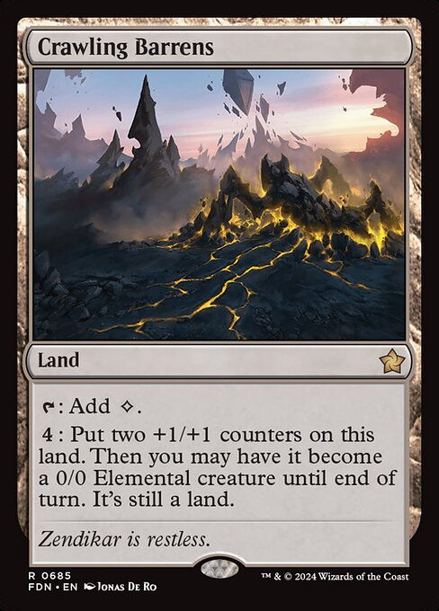 Crawling Barrens (FDN) (685) (Starter)
