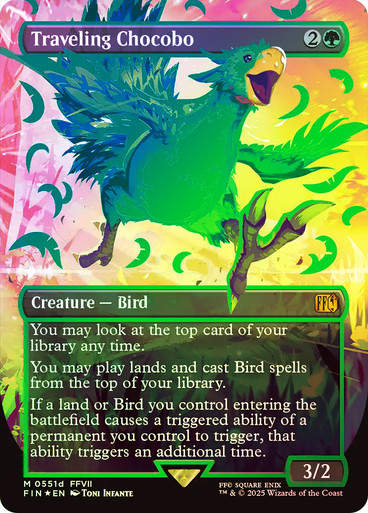 Traveling Chocobo (FIN) (Neon Ink Green) / Borderless