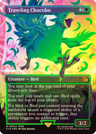 Traveling Chocobo (FIN) (Neon Ink Green) / Borderless