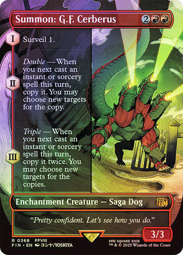 Summon: G.F. Cerberus (FIN) (368) / Borderless / Foil
