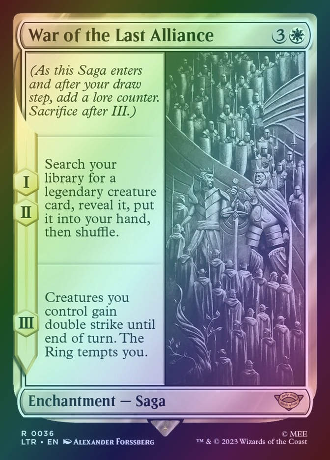 War of the Last Alliance (LTR) (36) / Foil