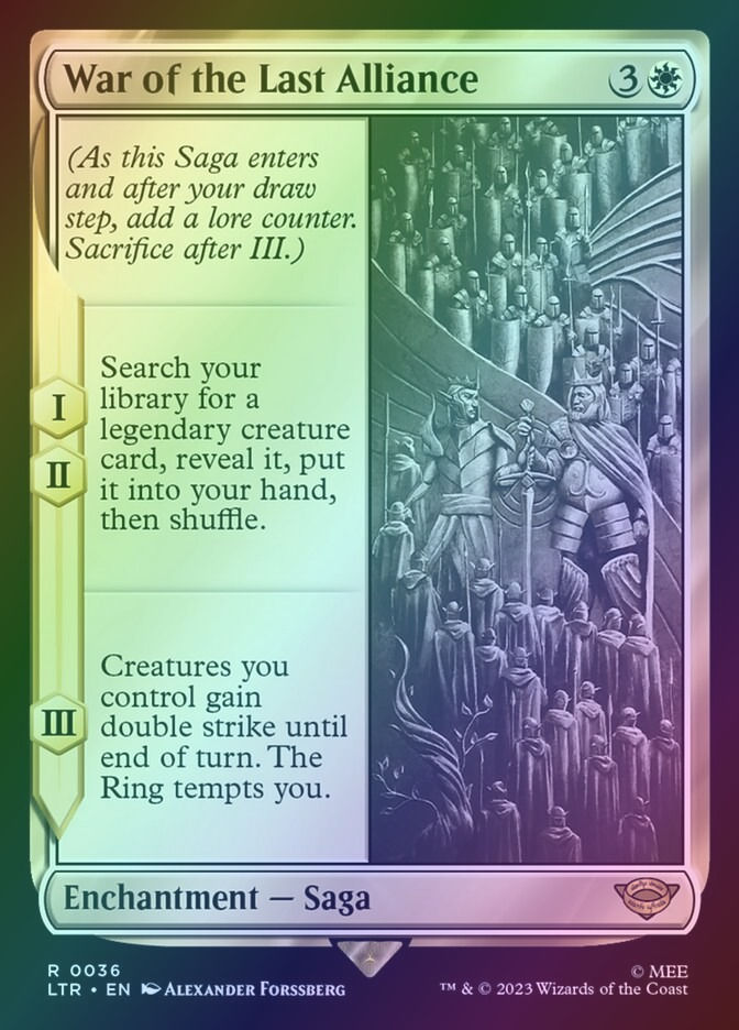 War of the Last Alliance (LTR) (36) / Foil