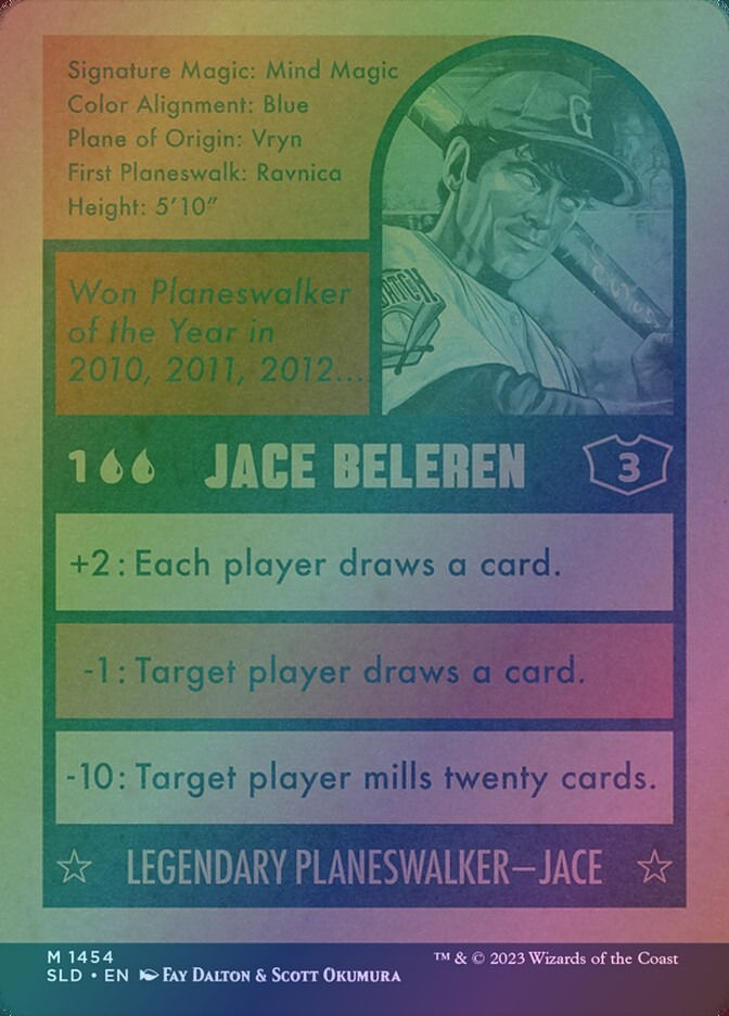 Jace Beleren // Jace Beleren (SLD) (1454) / Borderless / Foil — cara 2 de 2