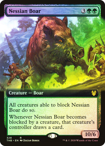 Nessian Boar (THB) (328) / Extended Art / Foil
