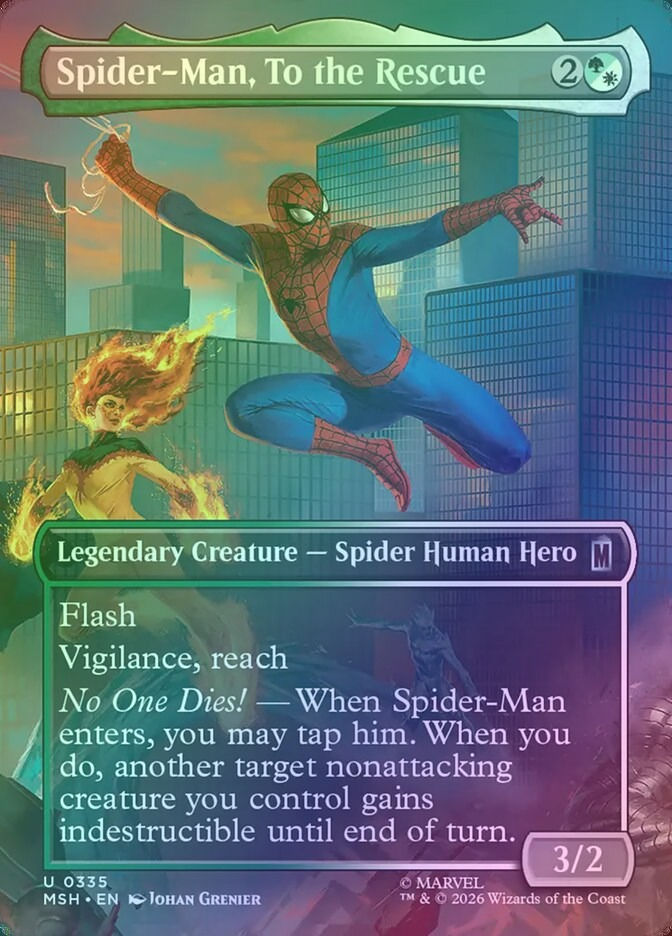 Spider-Man, To the Rescue (MSH) (335) / Borderless / Foil