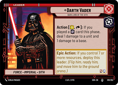 Darth Vader - Dark Lord of the Sith (SOR_#010/252)