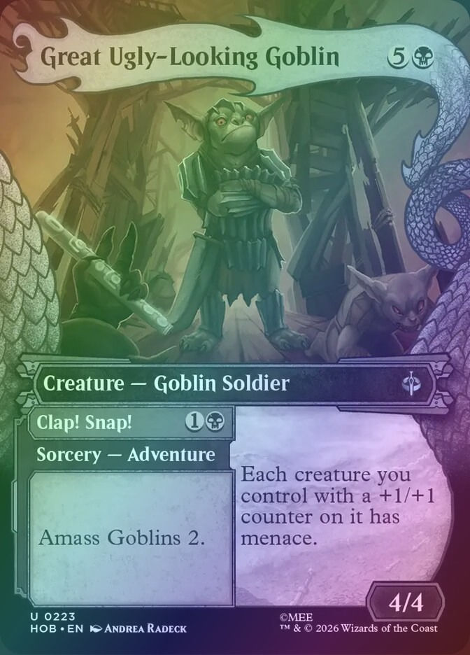 Great Ugly-Looking Goblin // Clap! Snap! (HOB) (223) / Showcase / Foil