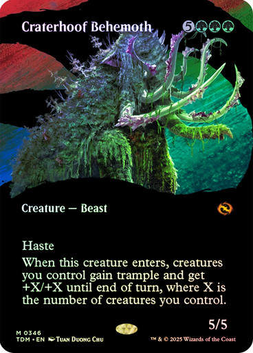 Craterhoof Behemoth (TDM) (346) / Foil / Showcase BL