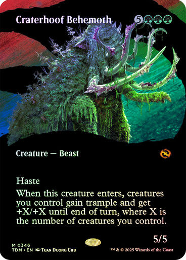 Craterhoof Behemoth (TDM) (346) / Foil / Showcase BL