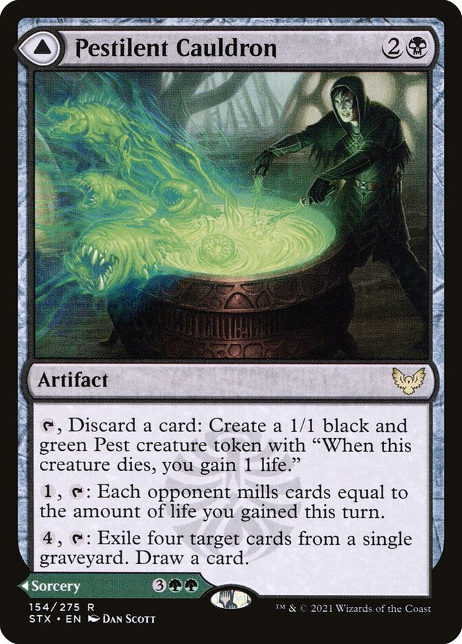 Pestilent Cauldron // Restorative Burst (STX) (154) — cara 1 de 2