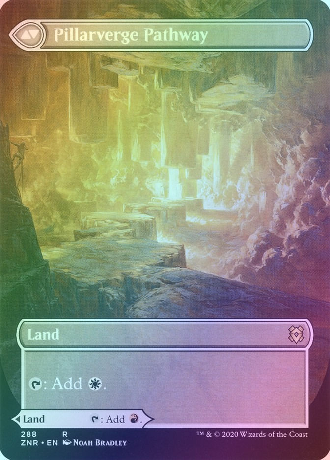 Needleverge Pathway // Pillarverge Pathway (ZNR) (288) / Borderless / Foil — cara 2 de 2