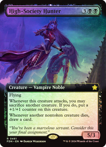 High-Society Hunter (FDN) (461) / Foil / Extended Art