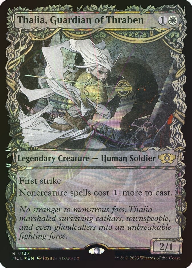 Thalia, Guardian of Thraben (MUL) (137) / Showcase / Halo Foil