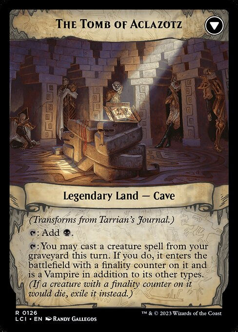 Tarrian's Journal // The Tomb of Aclazotz (lci) — cara 2 de 2
