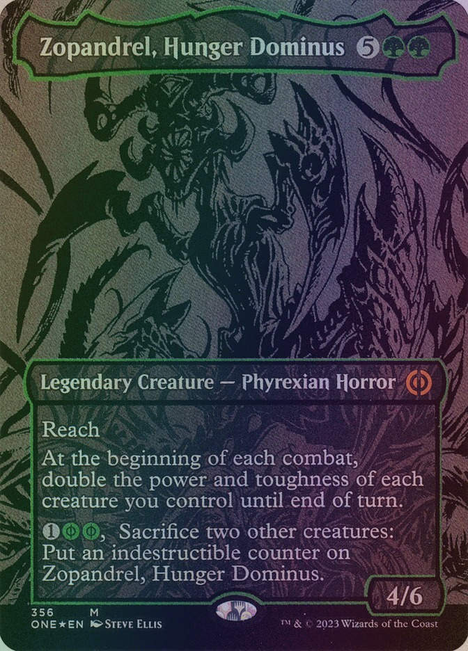 Zopandrel, Hunger Dominus (ONE) (356) / Borderless / Oil Slick Foil