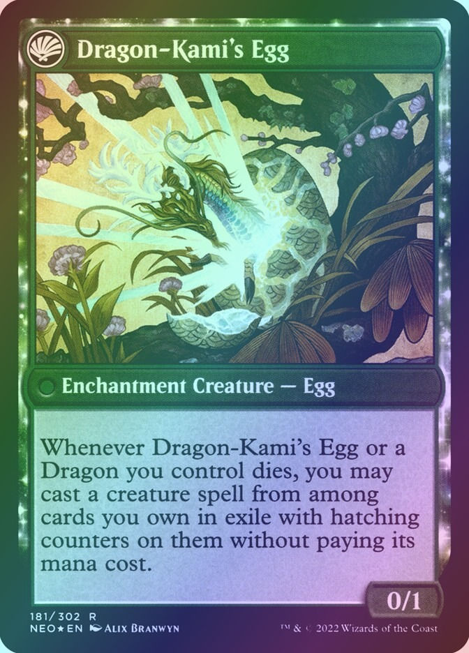 The Dragon-Kami Reborn // Dragon-Kami's Egg (PNEO) (181s) / Foil — cara 2 de 2