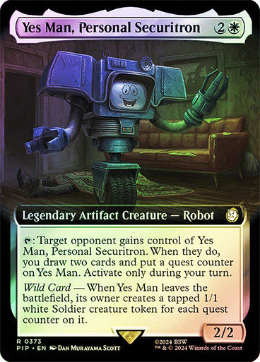 Yes Man, Personal Securitron (pip) (373) / Extended Art Foil