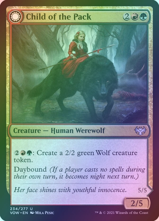 Child of the Pack // Savage Packmate (VOW) (234) / Foil — cara 1 de 2
