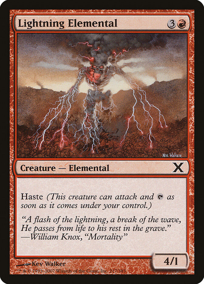 Lightning Elemental (10E) (217)