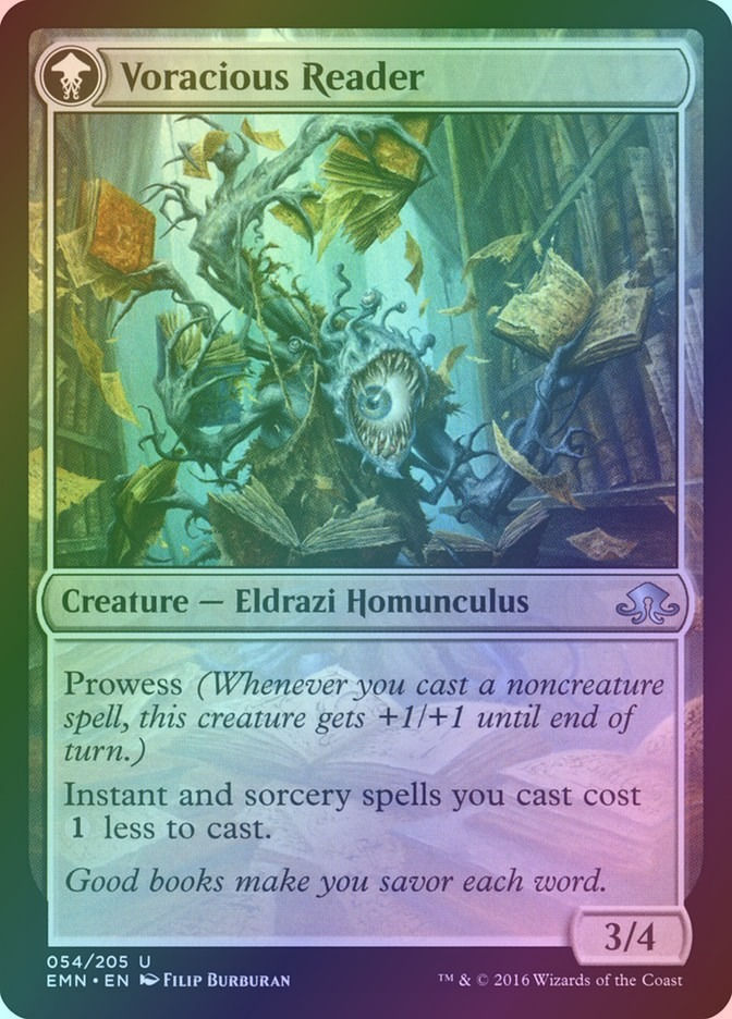 Curious Homunculus // Voracious Reader (EMN) (54) / Foil — cara 2 de 2