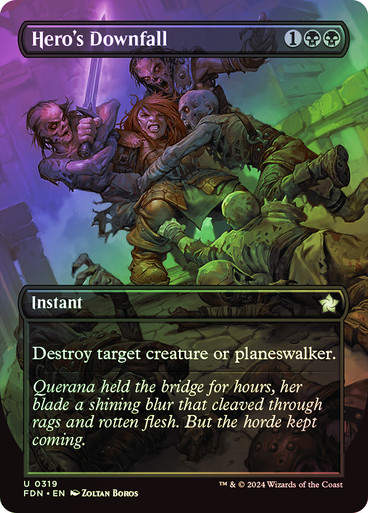 Hero's Downfall (FDN) (319) / Foil / Borderless