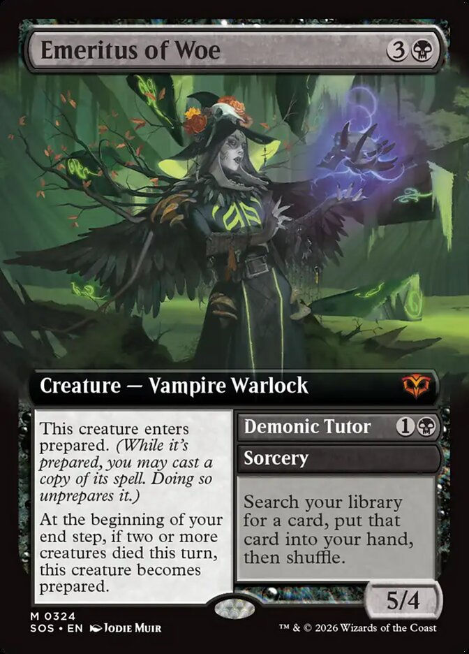 Emeritus of Woe // Demonic Tutor (SOS) (324) / Extended Art