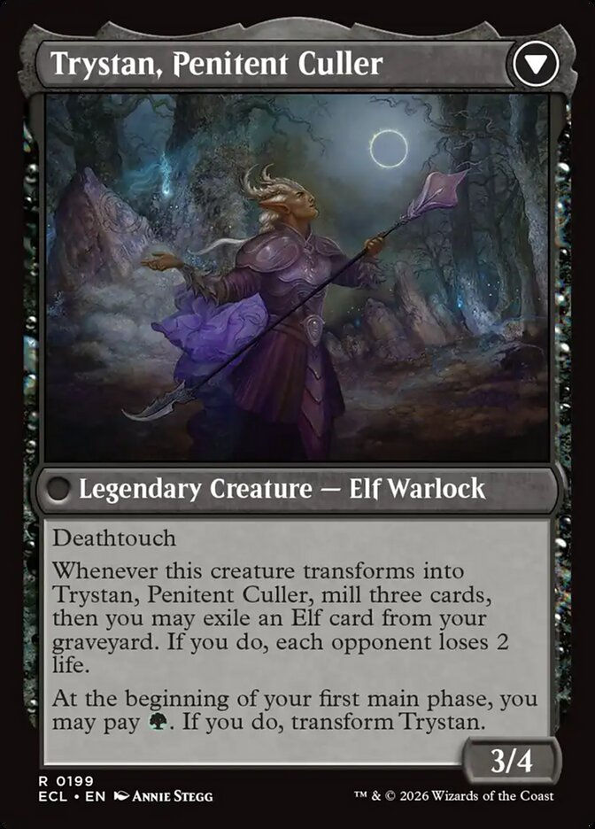 Trystan, Callous Cultivator // Trystan, Penitent Culler (ECL) (199) — cara 2 de 2