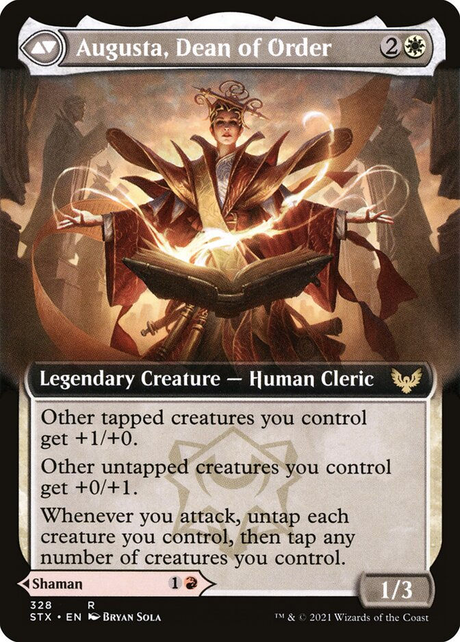Plargg, Dean of Chaos // Augusta, Dean of Order (STX) (328) / Extended Art — cara 2 de 2