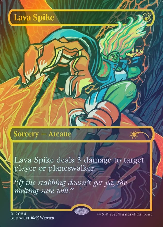 Lava Spike (SLD) (2054) / Borderless / Raised Foil