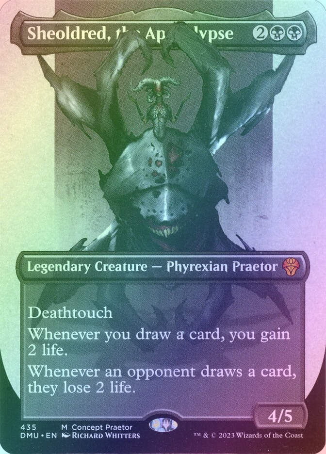 Sheoldred, the Apocalypse (DMU) (435) / Borderless / Foil