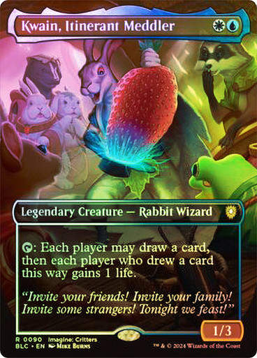 Kwain, Itinerant Meddler (blc) (90) / Borderless Foil