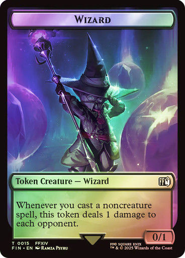Bird Token T17 // Wizard Token T15 (TFIN) / Foil — cara 2 de 2